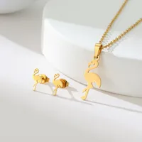 Simple Style Classic Style Map Infinity Life Tree 201 Stainless Steel Plating Women's Earrings Necklace Jewelry Set sku image 22