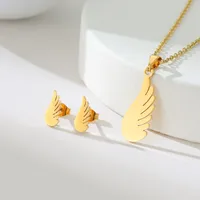 Simple Style Classic Style Map Infinity Life Tree 201 Stainless Steel Plating Women's Earrings Necklace Jewelry Set sku image 28