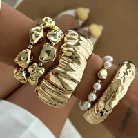 Sweet Cool Style Solid Color Alloy Plating Women's Rings Bracelets main image 5