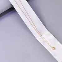 Simple Style Round 304 Stainless Steel Inlay Zircon 18K Gold Plated Women's Pendant Necklace main image 6