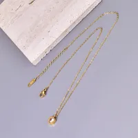 Simple Style Round 304 Stainless Steel Inlay Zircon 18K Gold Plated Women's Pendant Necklace main image 3
