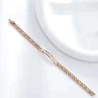 XUPING Simple Style Geometric Alloy Copper Inlay Zirconia 18K Gold Plated Women's Bracelets main image 7