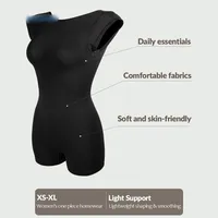 Solid Color Body Sculpting Gather Backless Shaping Underwear main image 1