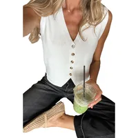 Women's Vest Sleeveless Blazers Button Casual Elegant Solid Color main image 5
