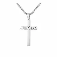 Retro Simple Style Cross 304 Stainless Steel Plating Unisex Pendant Necklace main image 3