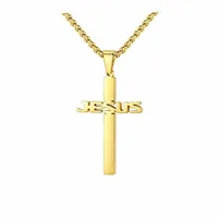 Retro Simple Style Cross 304 Stainless Steel Plating Unisex Pendant Necklace main image 4