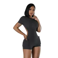 Women's Yoga Fitness Stripe Backless Rompers main image 3