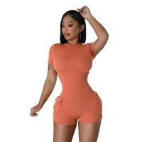 Women's Yoga Fitness Stripe Backless Rompers main image 4