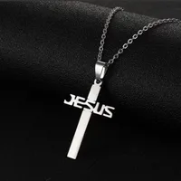 Retro Cross Letter 304 Stainless Steel Plating Unisex Pendant Necklace main image 4