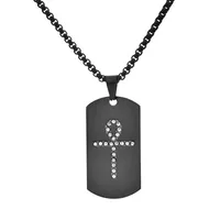 IG Style Cross Titanium Steel Inlay Zircon Women's Pendant Necklace main image 4