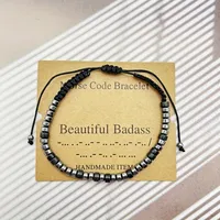 Vintage Style Geometric Pu Leather Beaded Plating Unisex Bracelets sku image 1