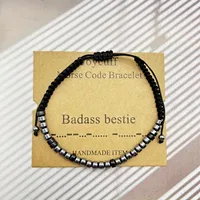 Vintage Style Geometric Pu Leather Beaded Plating Unisex Bracelets sku image 3