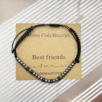 Vintage Style Geometric Pu Leather Beaded Plating Unisex Bracelets sku image 2