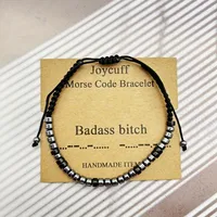 Vintage Style Geometric Pu Leather Beaded Plating Unisex Bracelets sku image 4