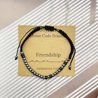 Vintage Style Geometric Pu Leather Beaded Plating Unisex Bracelets sku image 6