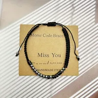 Vintage Style Geometric Pu Leather Beaded Plating Unisex Bracelets sku image 9