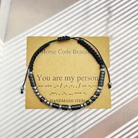 Vintage Style Geometric Pu Leather Beaded Plating Unisex Bracelets sku image 12