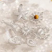 Marine Style Starfish Heart Shape Crab 304 Stainless Steel Plating DIY Ornament Accessories main image 3