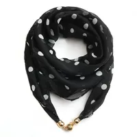 Women's Classic Style Splicing Polka Dots Flower Polyester Printing Silk Scarf main image 2