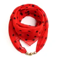 Women's Classic Style Splicing Polka Dots Flower Polyester Printing Silk Scarf main image 5