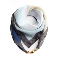 Women's Classic Style Splicing Polka Dots Flower Polyester Printing Silk Scarf sku image 11