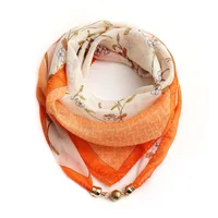 Women's Classic Style Splicing Polka Dots Flower Polyester Printing Silk Scarf sku image 12