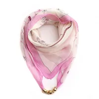 Women's Classic Style Splicing Polka Dots Flower Polyester Printing Silk Scarf sku image 13