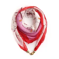 Women's Classic Style Splicing Polka Dots Flower Polyester Printing Silk Scarf sku image 14
