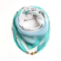 Women's Classic Style Splicing Polka Dots Flower Polyester Printing Silk Scarf sku image 15