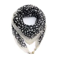 Women's Classic Style Splicing Polka Dots Flower Polyester Printing Silk Scarf sku image 16