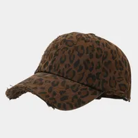 Unisex Retro Leopard Curved Eaves Baseball Cap sku image 2