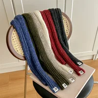 Women's Simple Style Solid Color Acrylic Knitted Scarf main image 1