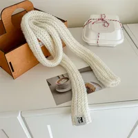 Women's Simple Style Solid Color Acrylic Knitted Scarf main image 4