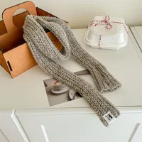 Women's Simple Style Solid Color Acrylic Knitted Scarf sku image 2