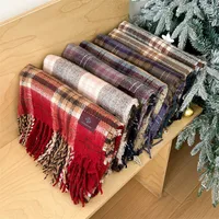Women's Sweet Plaid Polyester Tassel Scarf main image 1