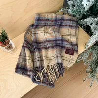 Women's Sweet Plaid Polyester Tassel Scarf main image 4