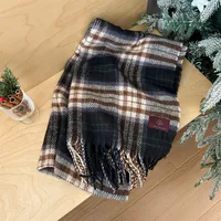 Women's Sweet Plaid Polyester Tassel Scarf sku image 1