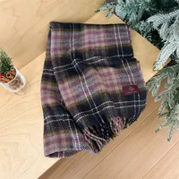 Women's Sweet Plaid Polyester Tassel Scarf sku image 4