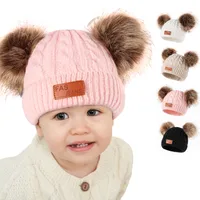Children Unisex Simple Style Solid Color Wool Cap main image 1
