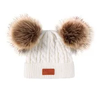 Children Unisex Simple Style Solid Color Wool Cap main image 2