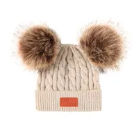 Children Unisex Simple Style Solid Color Wool Cap sku image 1