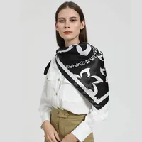 Women's Elegant Letter Plaid Polka Dots Satin Printing Silk Scarf main image 2