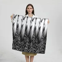 Women's Elegant Letter Plaid Polka Dots Satin Printing Silk Scarf sku image 12