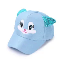 Girl'S Cute Cat Sequins Baseball Cap sku image 1