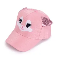 Girl'S Cute Cat Sequins Baseball Cap sku image 5