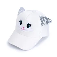 Girl'S Cute Cat Sequins Baseball Cap sku image 3