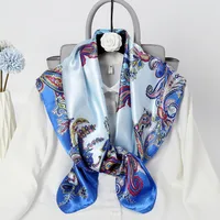 Women's Retro Cashew Nuts Satin Printing Scarf main image 1