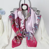 Women's Retro Cashew Nuts Satin Printing Scarf main image 3