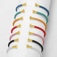 Modern Style Simple Style C Shape Rope Copper 18K Gold Plated Unisex Bangle main image 1