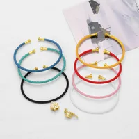Modern Style Simple Style C Shape Rope Copper 18K Gold Plated Unisex Bangle main image 5